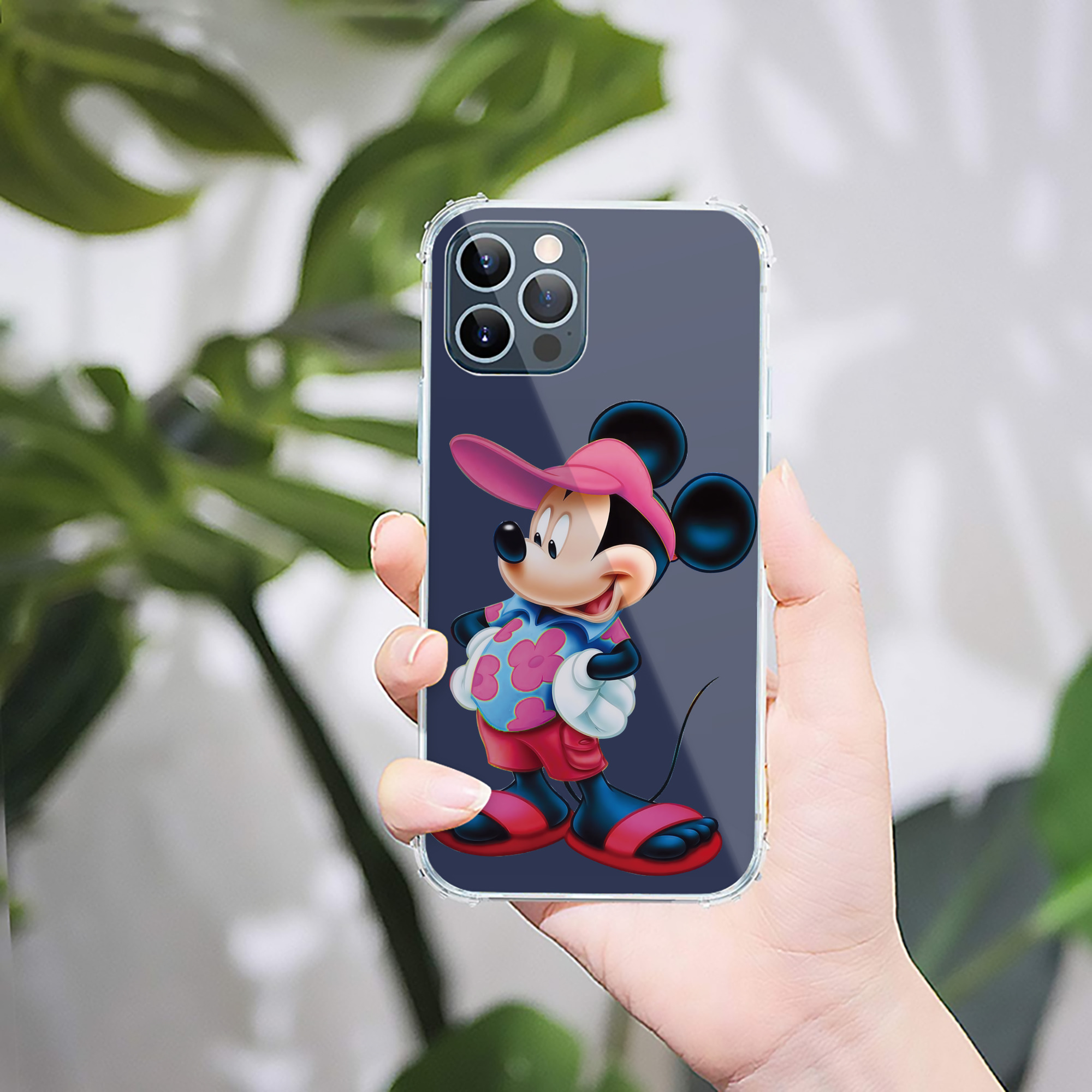 （画像用） ミッキーマウス Mickey Mouse 【iPhone 12シリーズ対応】透明スマホケース（クリアソフトケース）